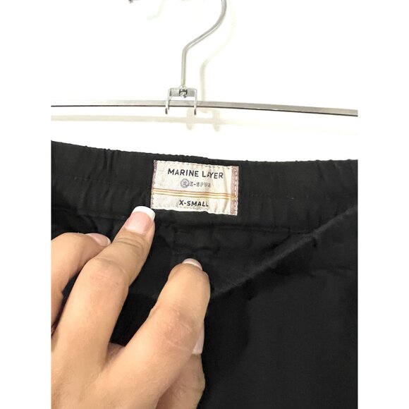 Marine Layer Re-Spun Black Side Pocket Elastic Waist Tapered Pants Size XS - Picture 7 of 9